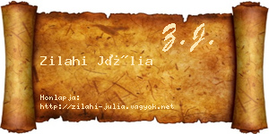 Zilahi Júlia névjegykártya
